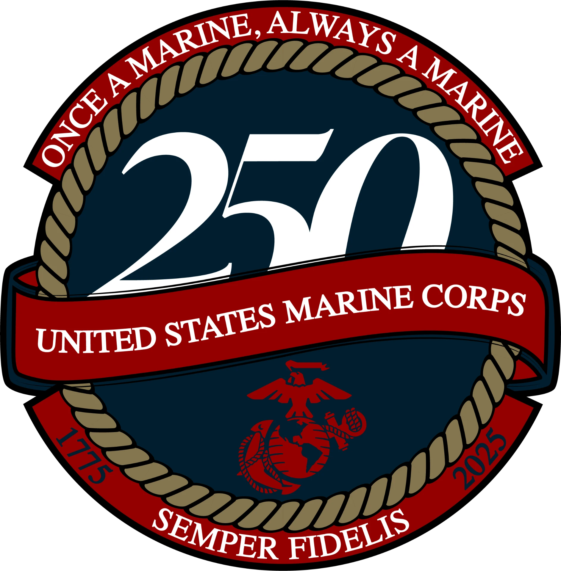 United States Marine Corps 250th anniversary emblem